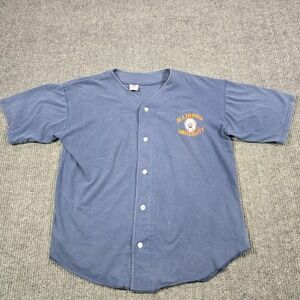 Vintage Illinois Fighting Illini Jersey Shirt Mens Large Baseball Logo 7 70s 80s